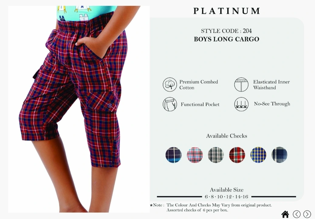 Product image with price: Rs. 281, ID: platinum-boys-long-cargo-47f1b6bb