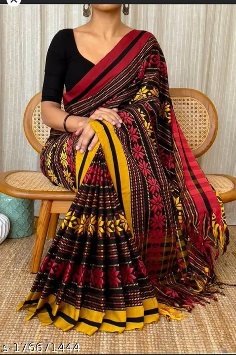 Handloom star saree  uploaded by Matri Saree Center on 2/25/2023