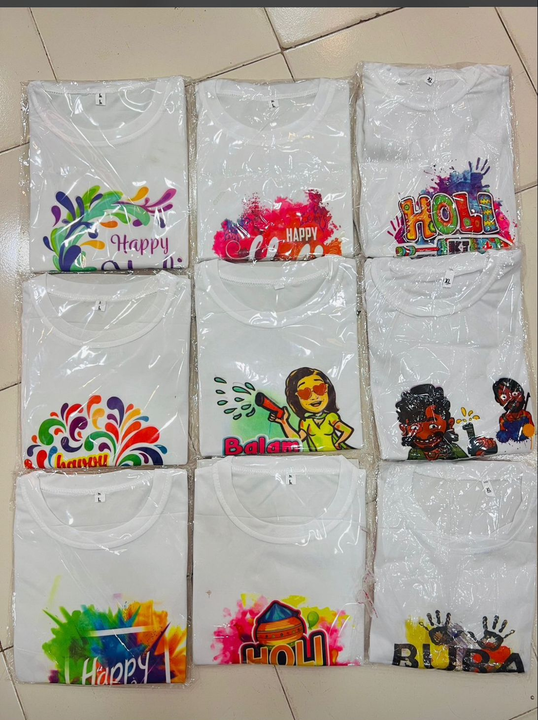 Holi special tshirt combo of 9 pcs  uploaded by FASHION MART on 6/1/2024