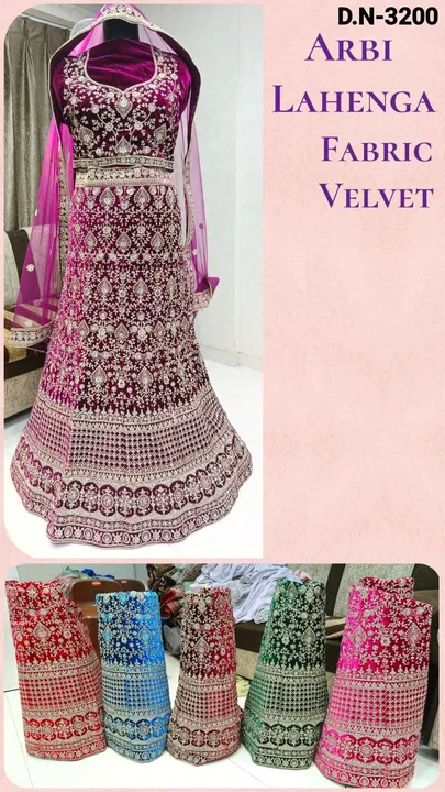 Arbi lahenga velvet uploaded by Humera fashion on 2/25/2023
