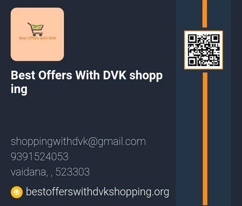 Visiting card store images of Dvk Shopping 