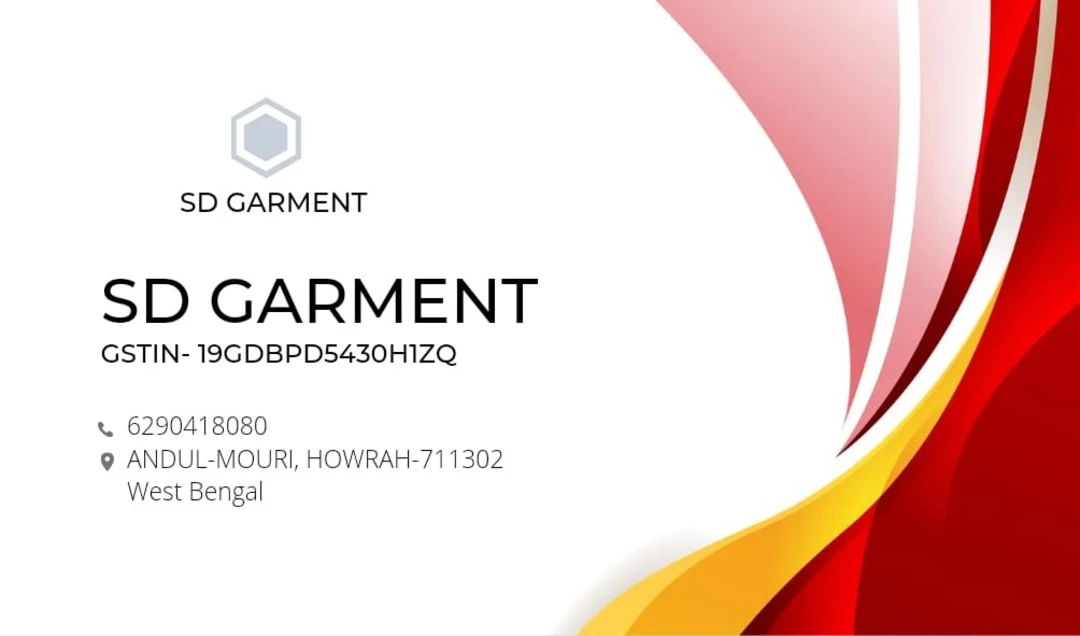 Visiting card store images of SD GARMENT