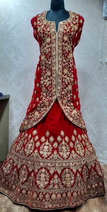Fancy heavy embroidery work lehenga cholli  uploaded by business on 2/23/2021