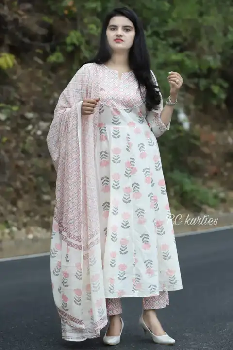 Cotton anarkali kurta set for Summer collection  uploaded by B S Creation on 2/26/2023