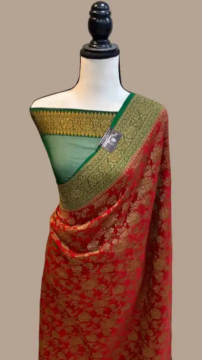 Semi georget silk saree uploaded by SILK DEAL on 2/26/2023
