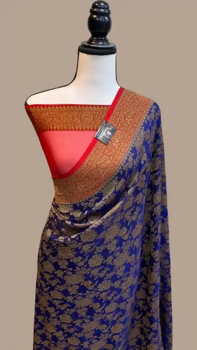 Semi georget silk saree uploaded by business on 2/26/2023