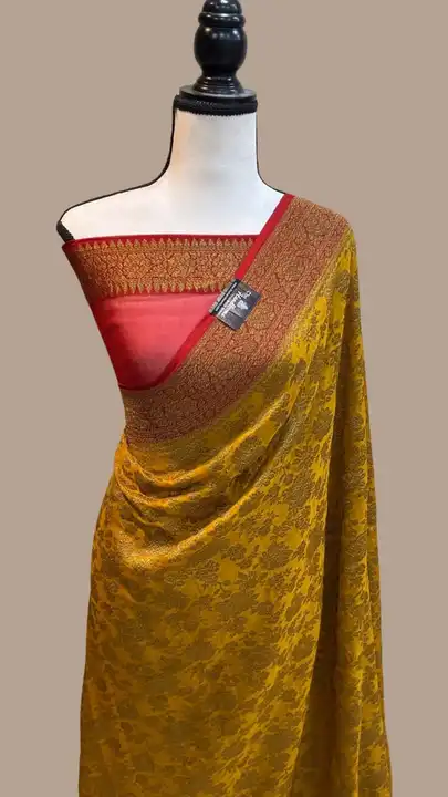 Semi georget silk saree uploaded by SILK DEAL on 2/26/2023