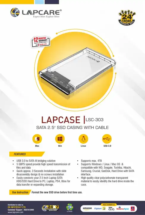 Lapcare SSD casing  uploaded by Sai inotech on 2/26/2023