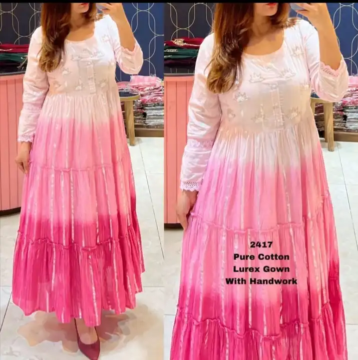 Product image with price: Rs. 499, ID: heavy-cotton-lurex-tie-die-one-piece-gown-e8241bbe