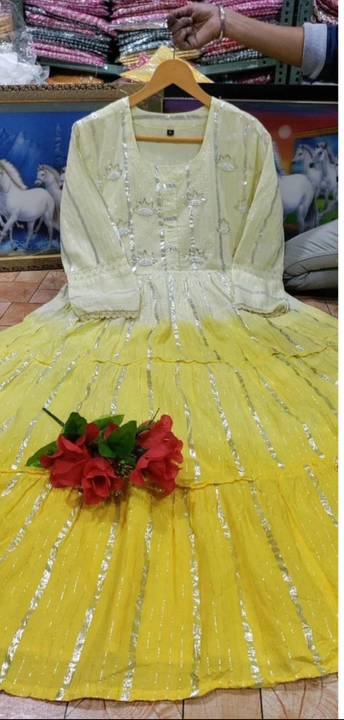 Heavy cotton lurex tie die one piece gown uploaded by Fashionable ladies  on 2/26/2023