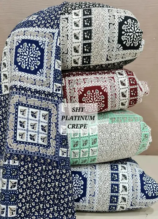 Printed crepe kurti matirials  uploaded by Omkar fashion on 2/26/2023