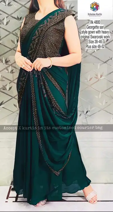 Jeorjett gown saree style uploaded by PIHU GARMNETS on 2/26/2023