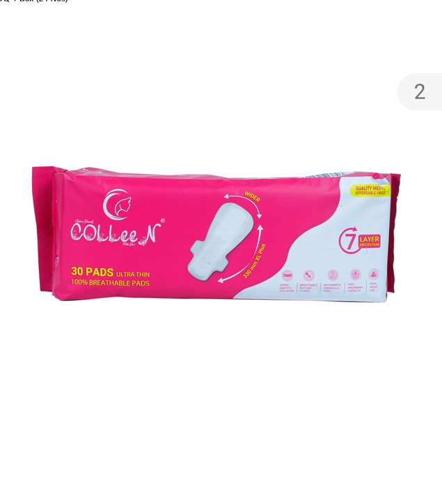 Colleen breathable Non toxic sanitary napkin 330mm XL heavy flow 30N uploaded by Colleen premium napkins ( REETTA HYGIENE PVT LTD) on 2/26/2023