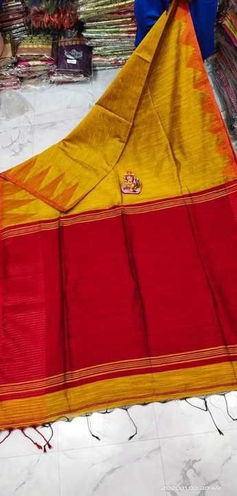 Handloom khadi saree with bp uploaded by Sree collection on 2/23/2021