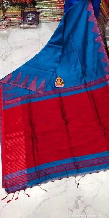 Handloom khadi saree with bp uploaded by business on 2/23/2021