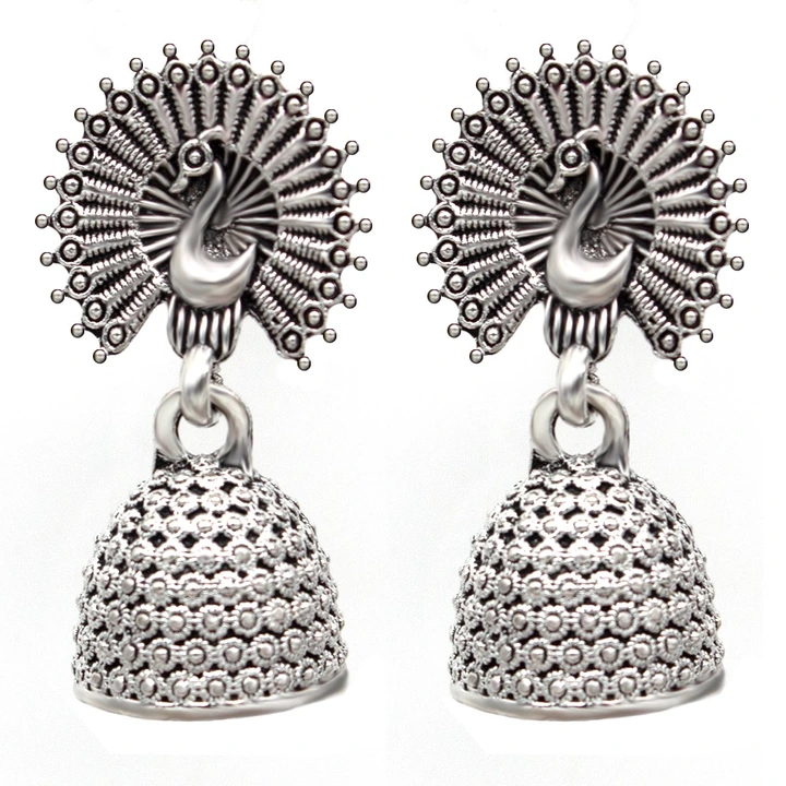 Silver Oxidised earrings  uploaded by Dev Enterprises on 2/26/2023