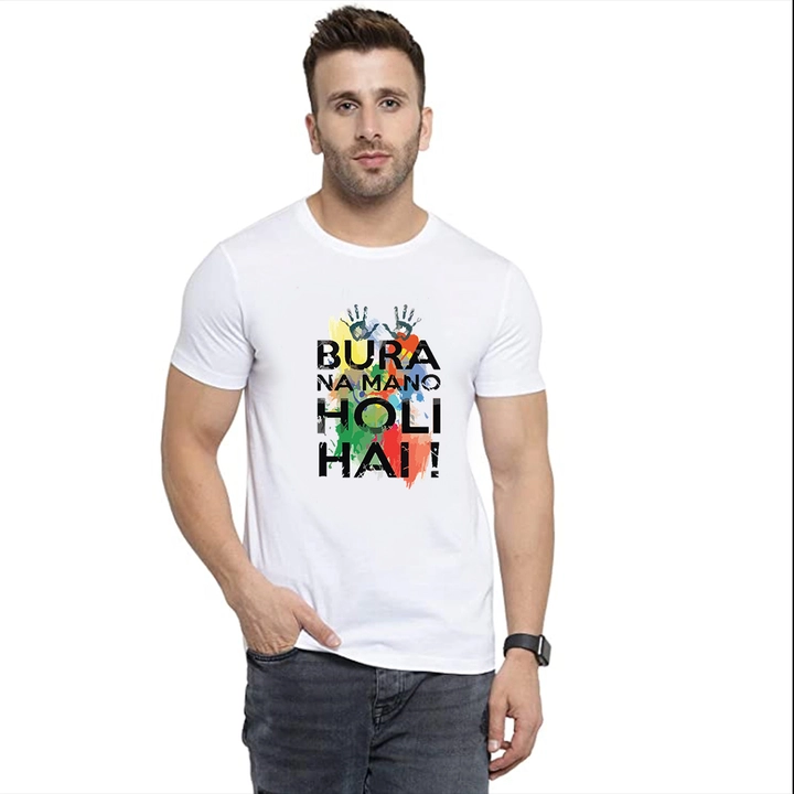 Holi Printed Tshirt. MOQ - 5 uploaded by Senmorta Fashion on 2/26/2023