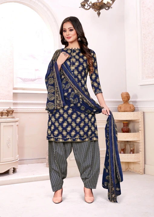 Cotton printed suits with dupatta cotton at  wholesale prices  uploaded by Rv Products on 2/26/2023