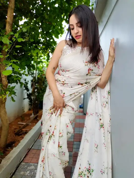 Georgette saree  uploaded by S.S. FASHION SURAT  on 2/27/2023