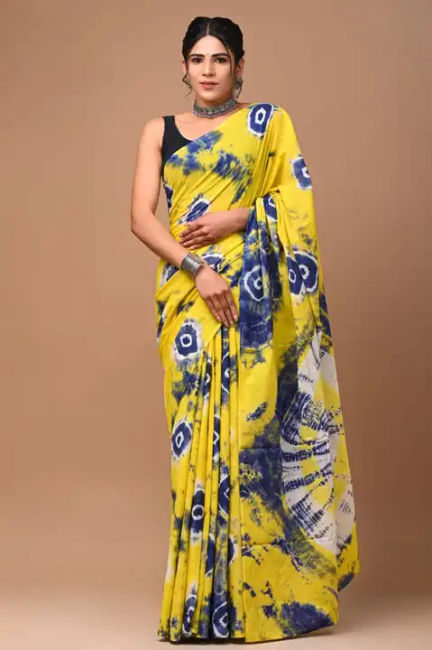 Sarees with blouse  uploaded by Ashoka bagru print on 2/27/2023