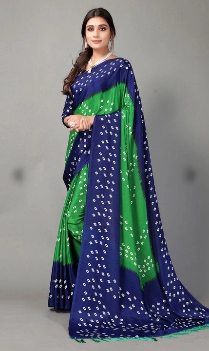 Silk Bandhani saree uploaded by Vraj-Vihar Synthetics on 2/27/2023