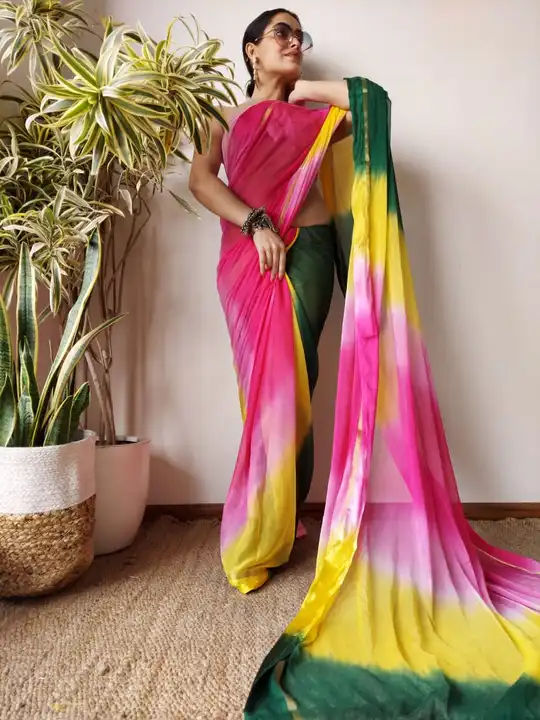 Chiffon saree uploaded by Manufacturer of Cotton on 2/27/2023