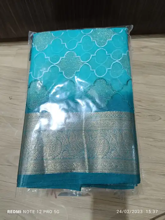 Kora and linen tissue with embroidery resham work available in stock  uploaded by A R.creation on 2/27/2023