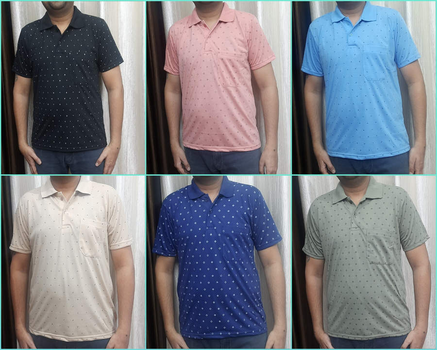 Cotton Printed Collar Polo T shirts with Pocket  uploaded by BB FASHIONS on 2/27/2023