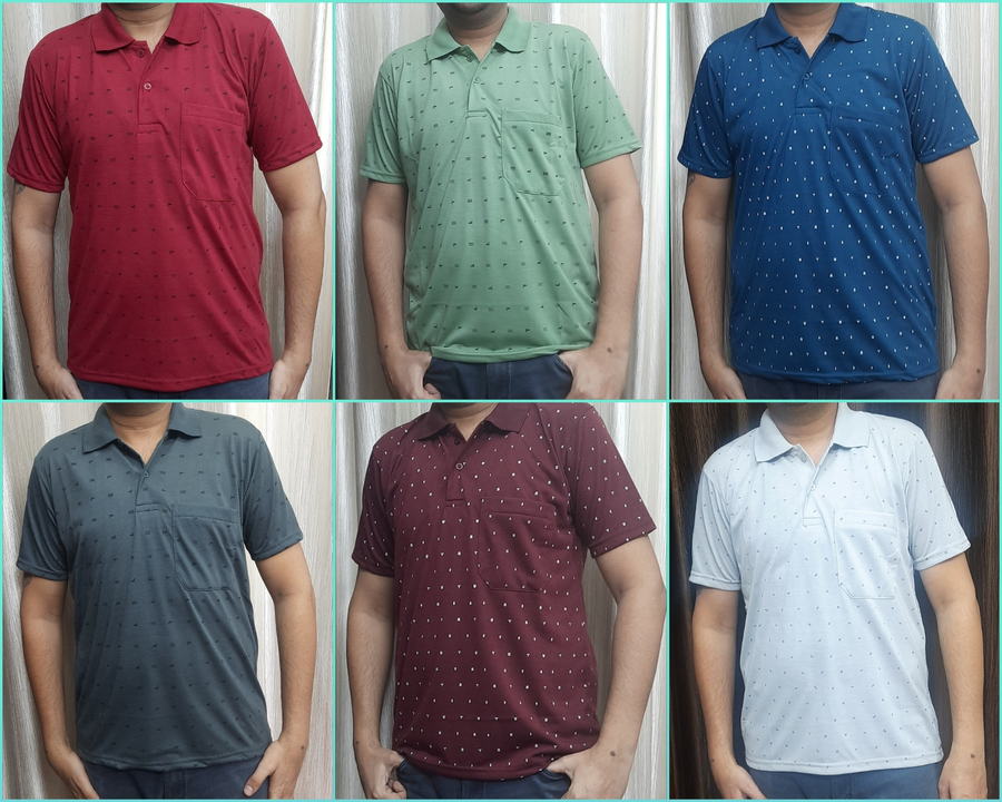 Cotton Printed Collar Polo T shirts with Pocket  uploaded by business on 2/27/2023