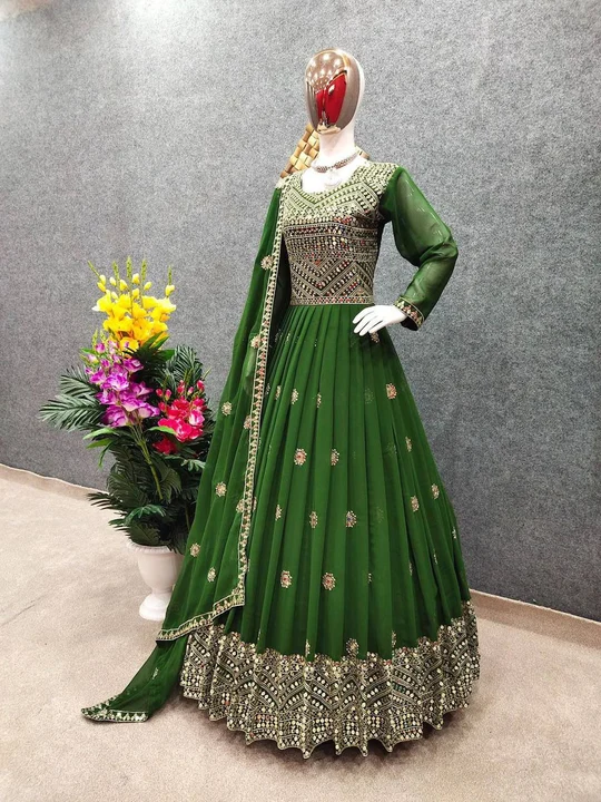 Exclusive  Fancy Embroidery Gown uploaded by Swastik creation on 2/27/2023