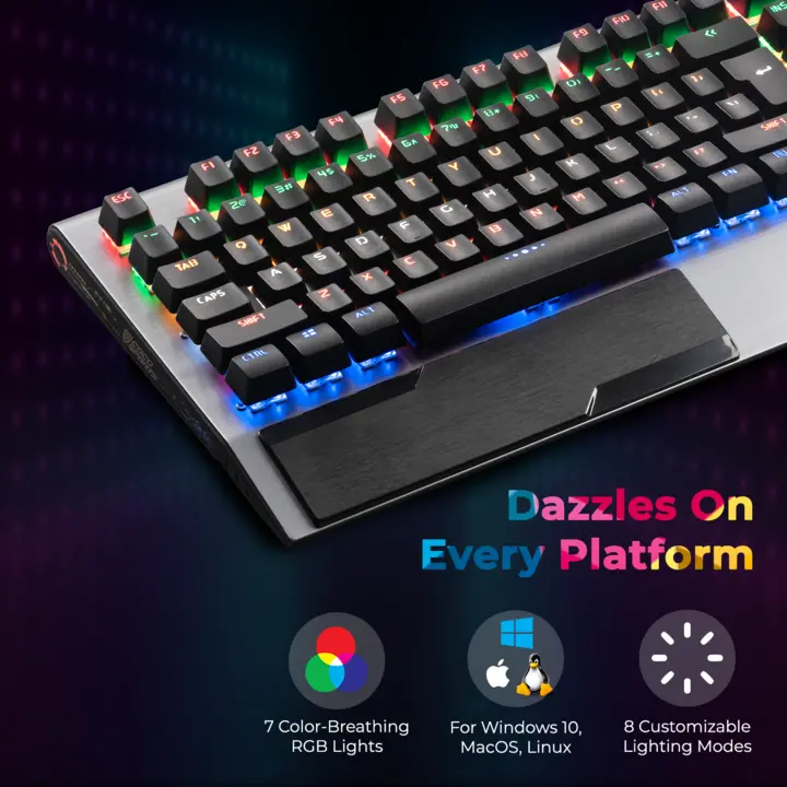 K18 Rage Mechanical Gaming Keyboard ,104 Blue Switches , Palm Rest uploaded by Coconut - IT Accessory Brand on 2/27/2023