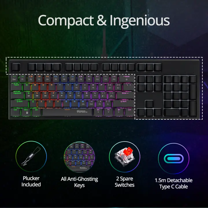 K21 Virgo Mini Mechanical Gaming Keyboard with 61 Outemu Red Switches uploaded by Coconut - IT Accessory Brand on 2/27/2023