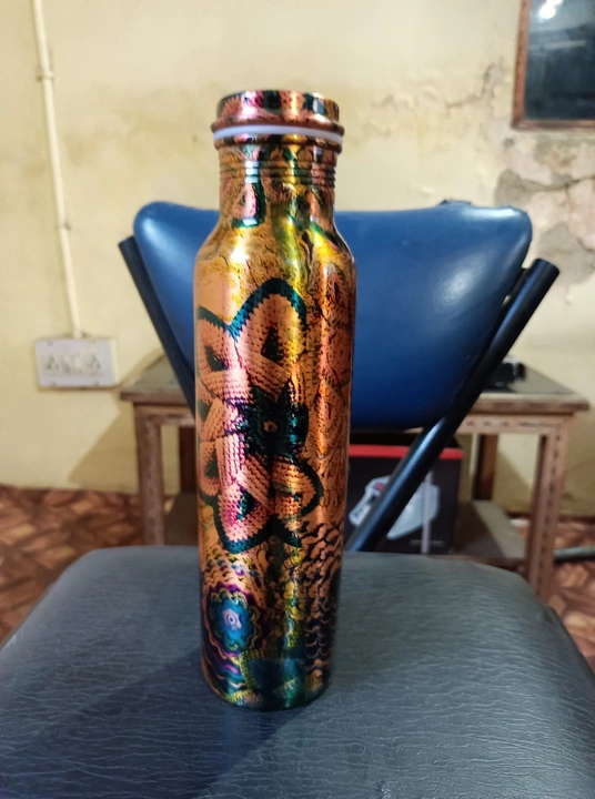 Copper water bottle printed 1L uploaded by Vardhaman Sales Corporation on 2/27/2023