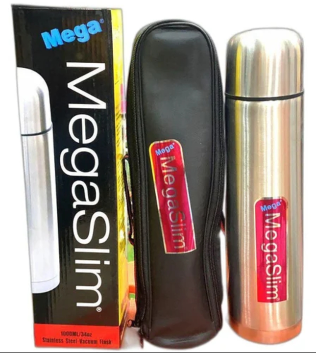 MegaSlim stainless steel vacuum flask Water bottle 1 Litre uploaded by Vardhaman Sales Corporation on 2/27/2023