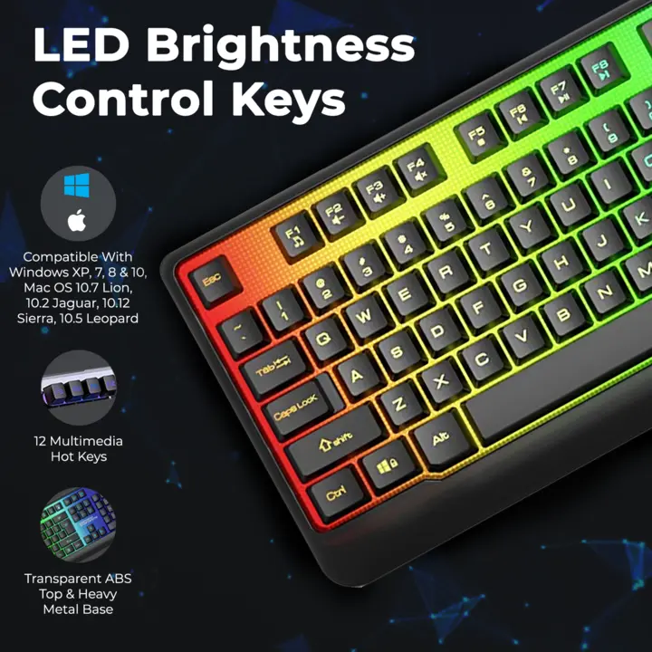 K17 Slam Wired Membrane Gaming Keyboard 104 Keys uploaded by Coconut - IT Accessory Brand on 2/27/2023