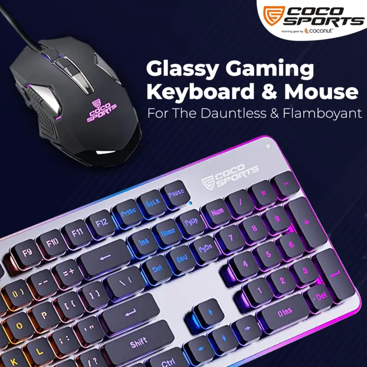 Glassy Gaming Keyboard Mouse Wired Combo uploaded by Coconut - IT Accessory Brand on 5/30/2024