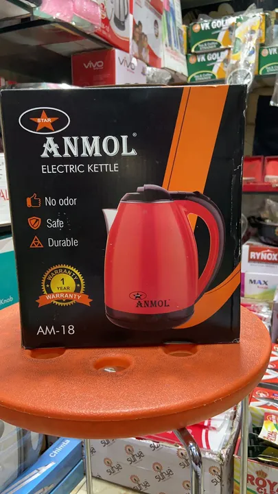 Anmol High Quality Stainless Steel Multicoloured Electric Kettle 1.8L uploaded by Vardhaman Sales Corporation on 2/27/2023
