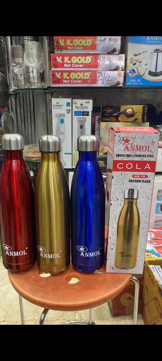 Anmol Stainless Steel Double Wall Cola Water Bottle 750ml uploaded by Vardhaman Sales Corporation on 2/27/2023