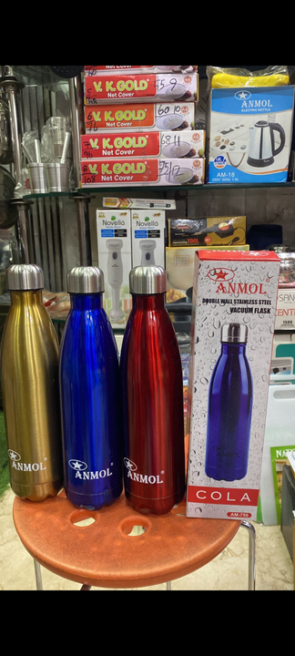 Anmol Stainless Steel Double Wall Cola Water Bottle 750ml uploaded by Vardhaman Sales Corporation on 2/27/2023