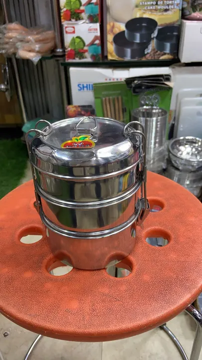 Stainless Steel Tiffin Dabbas (3 boxes) uploaded by Vardhaman Sales Corporation on 2/27/2023