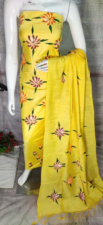 Katan silk printed suit full set  uploaded by Md S. Handloom on 2/27/2023