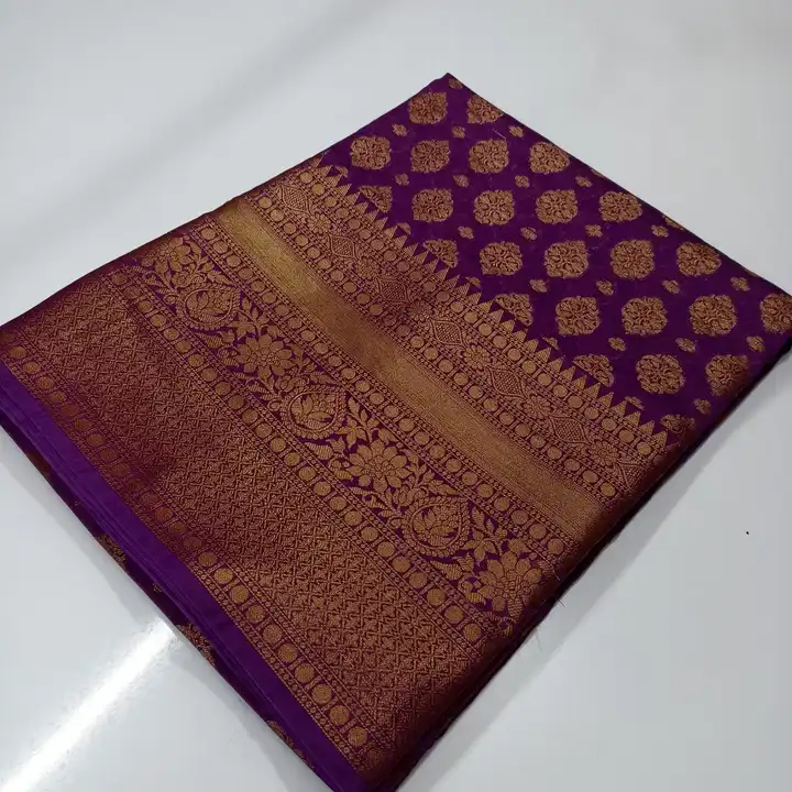 Banarasi semi georgett silk  uploaded by NOOR FABRICS.  on 2/28/2023