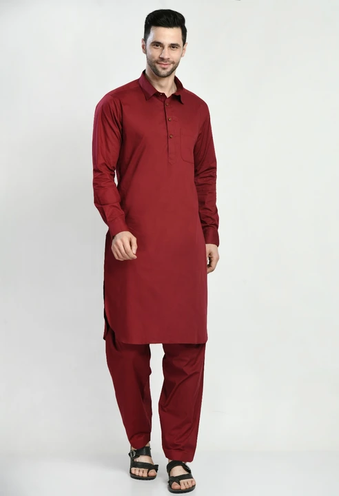 Product image of DESIGN TREND Men's cotton Pathani suit Set, price: Rs. 1399, ID: design-trend-men-s-cotton-pathani-suit-set-07aaf380