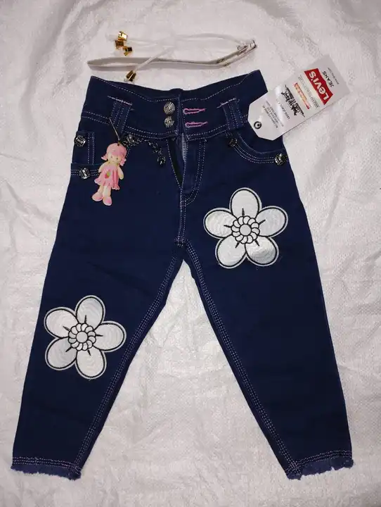 Girls denim jeans uploaded by GOODLUCK HOSIERY on 2/28/2023