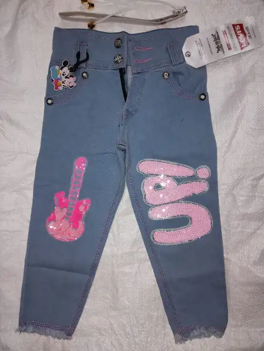 Girls denim jeans uploaded by GOODLUCK HOSIERY on 2/28/2023
