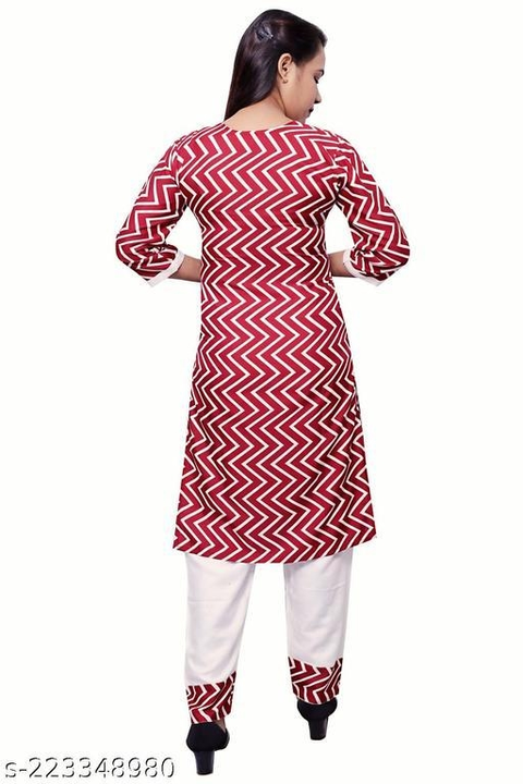 Crepe Kurti With Pant  uploaded by RedKartB2B on 2/28/2023