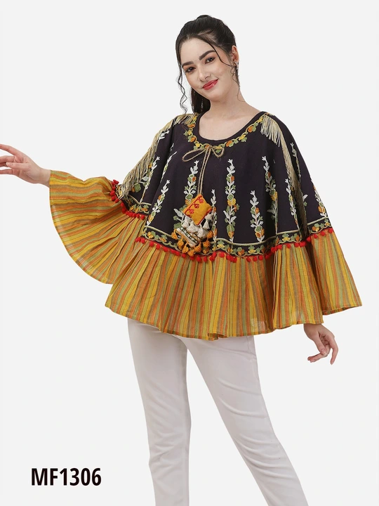 *BEAUTIFUL CIRCULAR colourful embroidered winter ponchos*

 Total 7 ponchos designs 

*CIRCULAR PONC uploaded by Aanvi fab on 2/28/2023