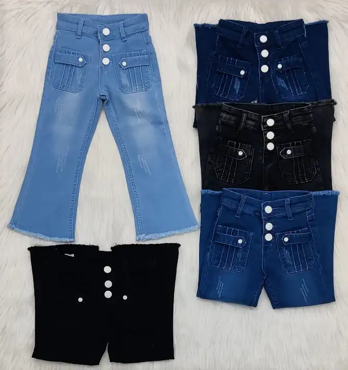 Girls Denim Fancy Jeans  uploaded by S-12 CREATION on 2/28/2023