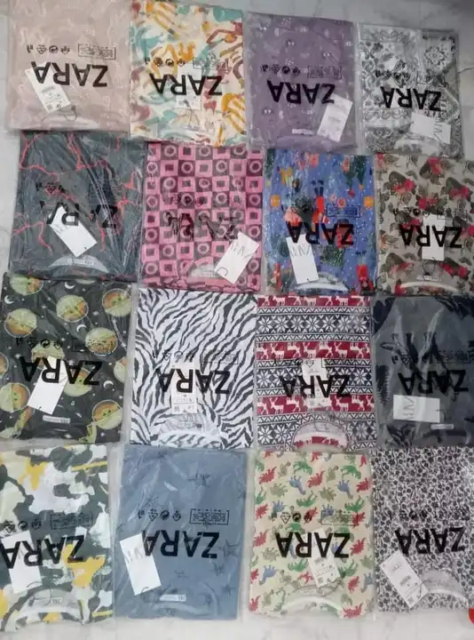 Zara colour print Half T-shirt wholesale price 115 rupees per piece uploaded by Garment wholesale on 2/28/2023