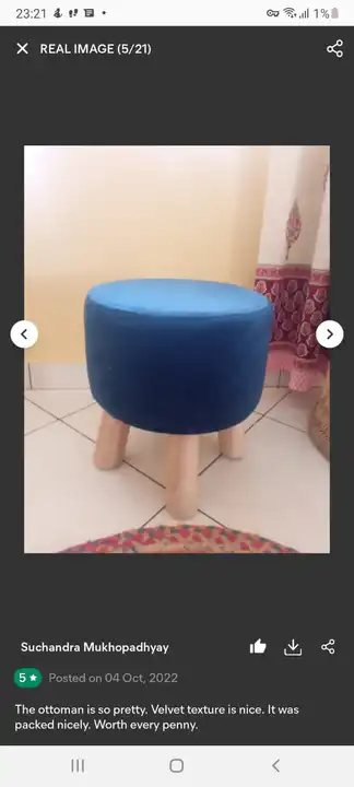 Velvet and wooden stool  uploaded by Amit Handicrafts on 2/28/2023